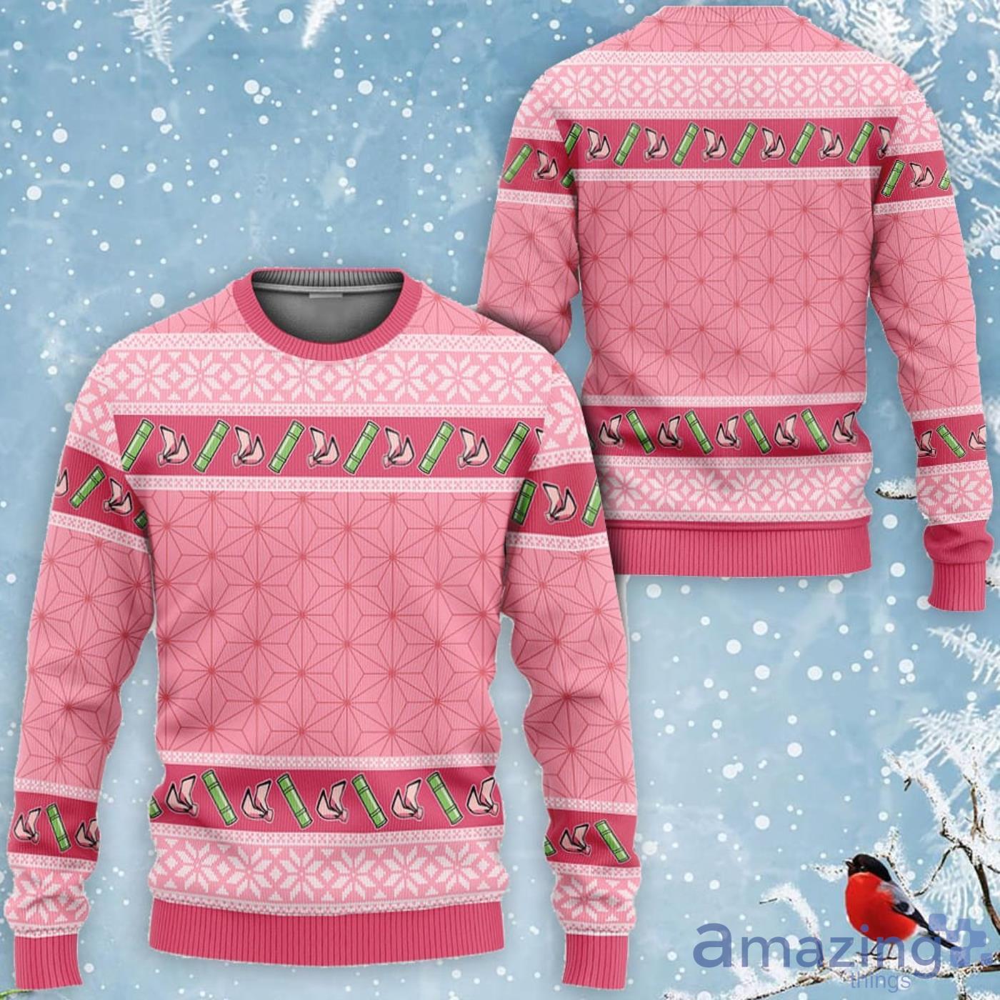 Kimetsu Nezuko Custom Anime Ugly Christmas Sweater Product Photo 1
