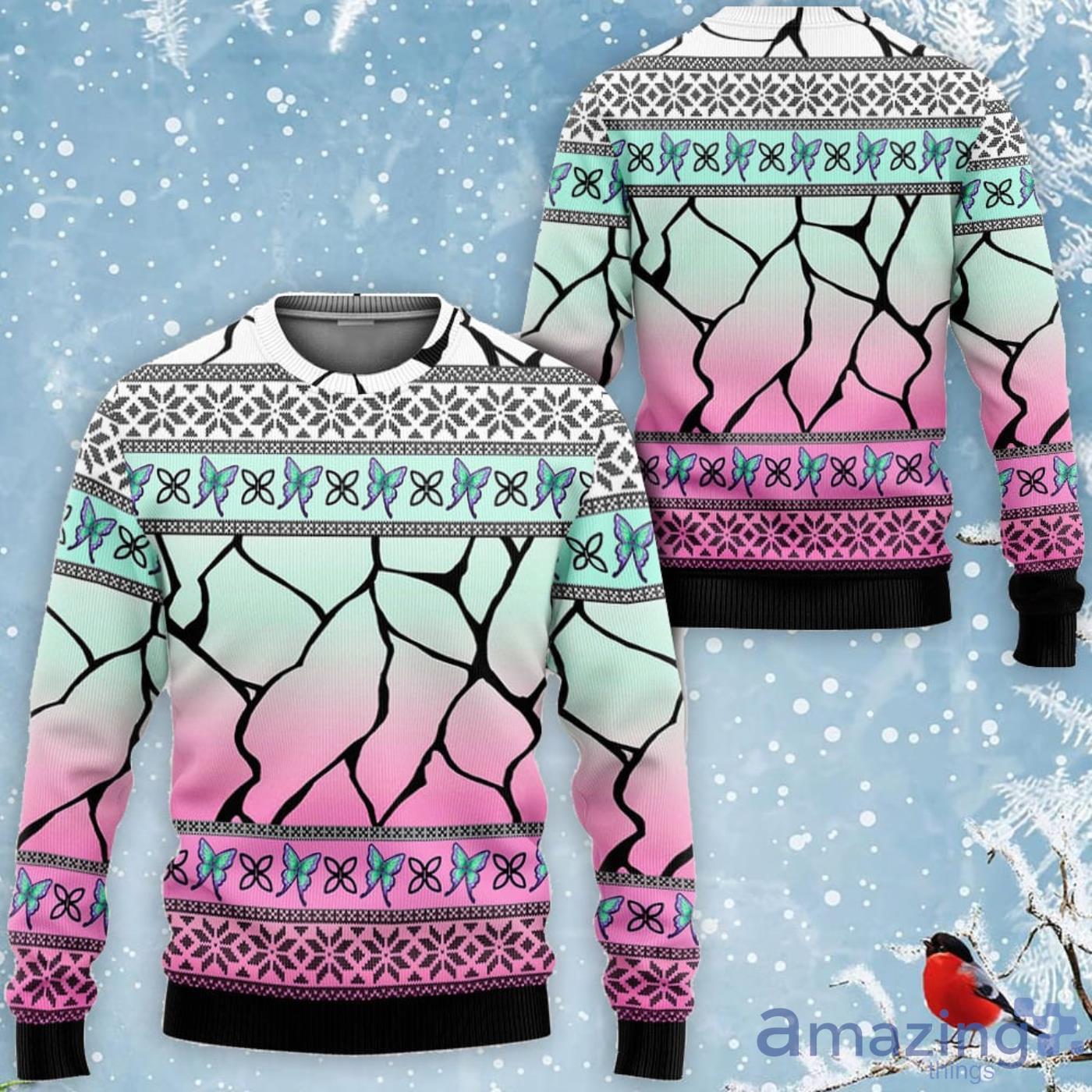 Kimetsu Shinobu Kocho Custom Anime Ugly Christmas Sweater Product Photo 1