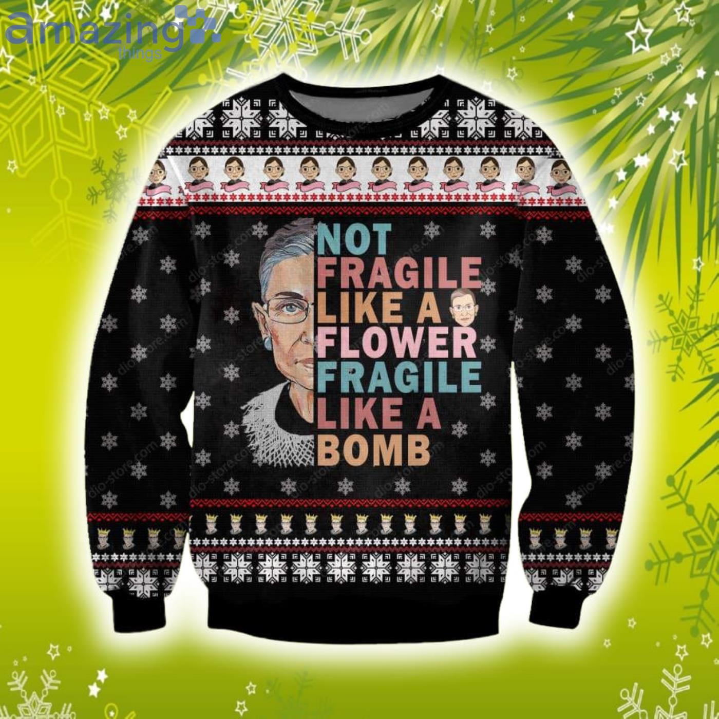 Knitting Pattern Ruth Bader Ginsburg Ugly Sweater Sweatshirt Product Photo 1