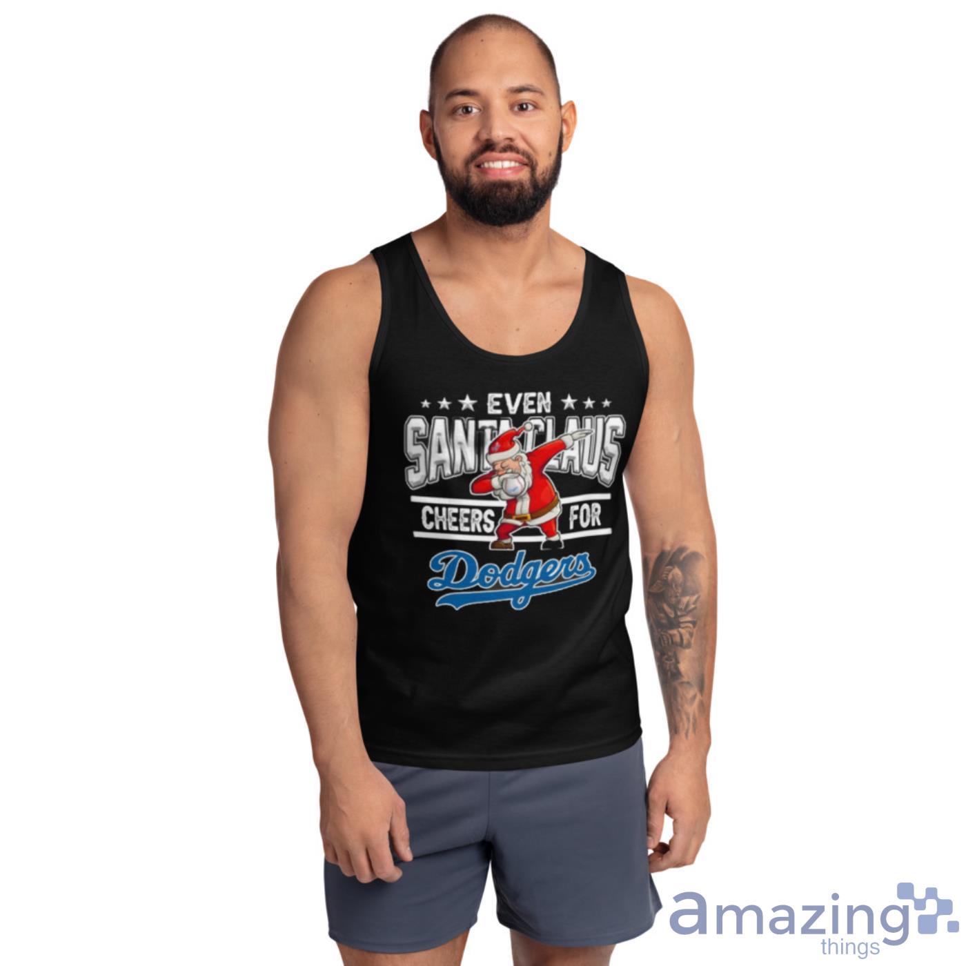 Los Angeles Dodgers Even Santa Claus Cheers For Christmas MLB Shirt image Los Angeles Dodgers Even Santa Claus Cheers For Christmas MLB Shirt - Ultra Cotton Tank Top