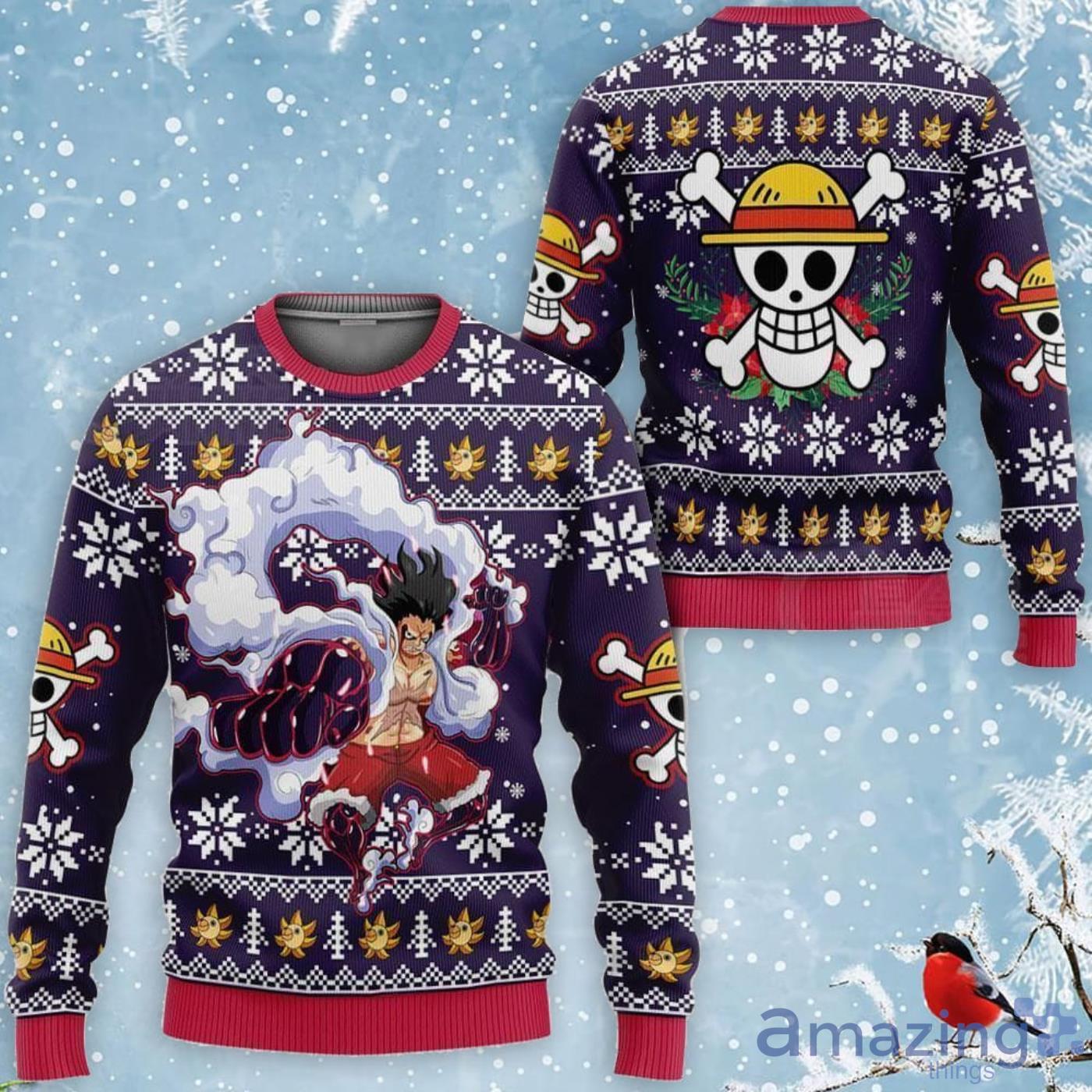 Luffy Gear 4 One Piece Anime Ugly Christmas Sweater Product Photo 1