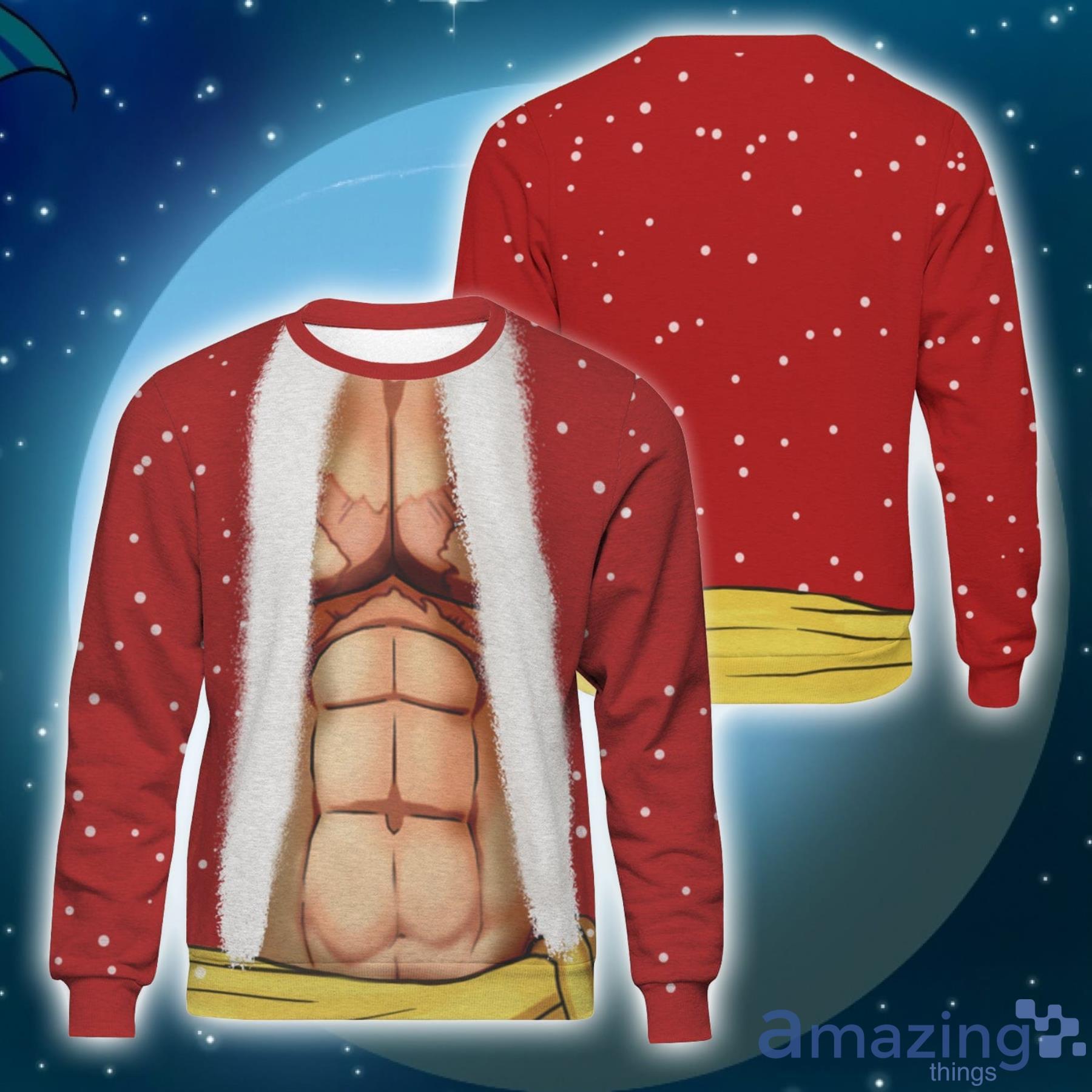 Luffy Sweatshirt One Piece Christmas Sweater Sweatshirt Product Photo 1 Luffy Sweatshirt One Piece Christmas Sweater Sweatshirt Product Photo 1