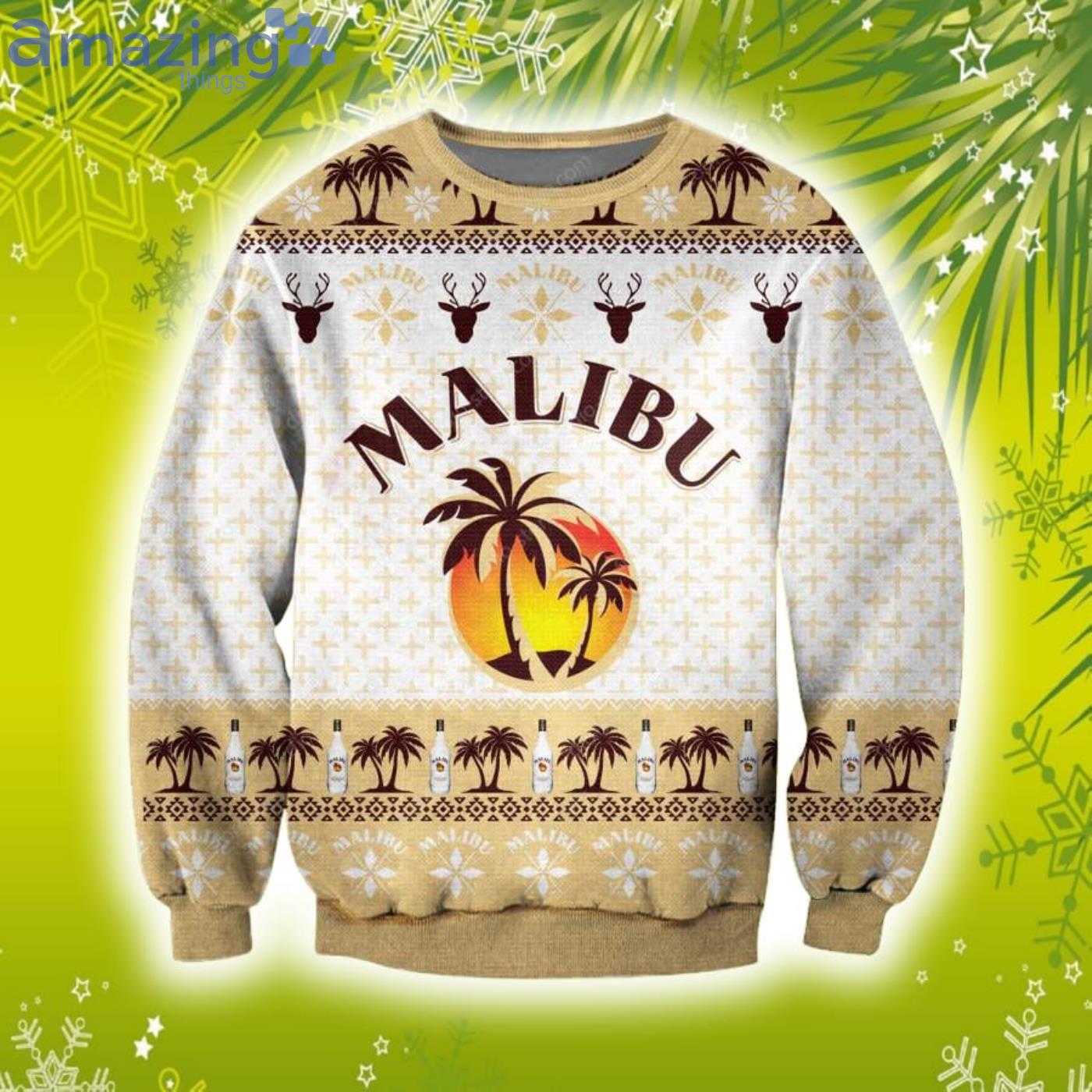 Malibu Rum 3D Christmas Knitting Pattern Ugly Sweater Sweatshirt Product Photo 1 Malibu Rum 3D Christmas Knitting Pattern Ugly Sweater Sweatshirt Product Photo 1
