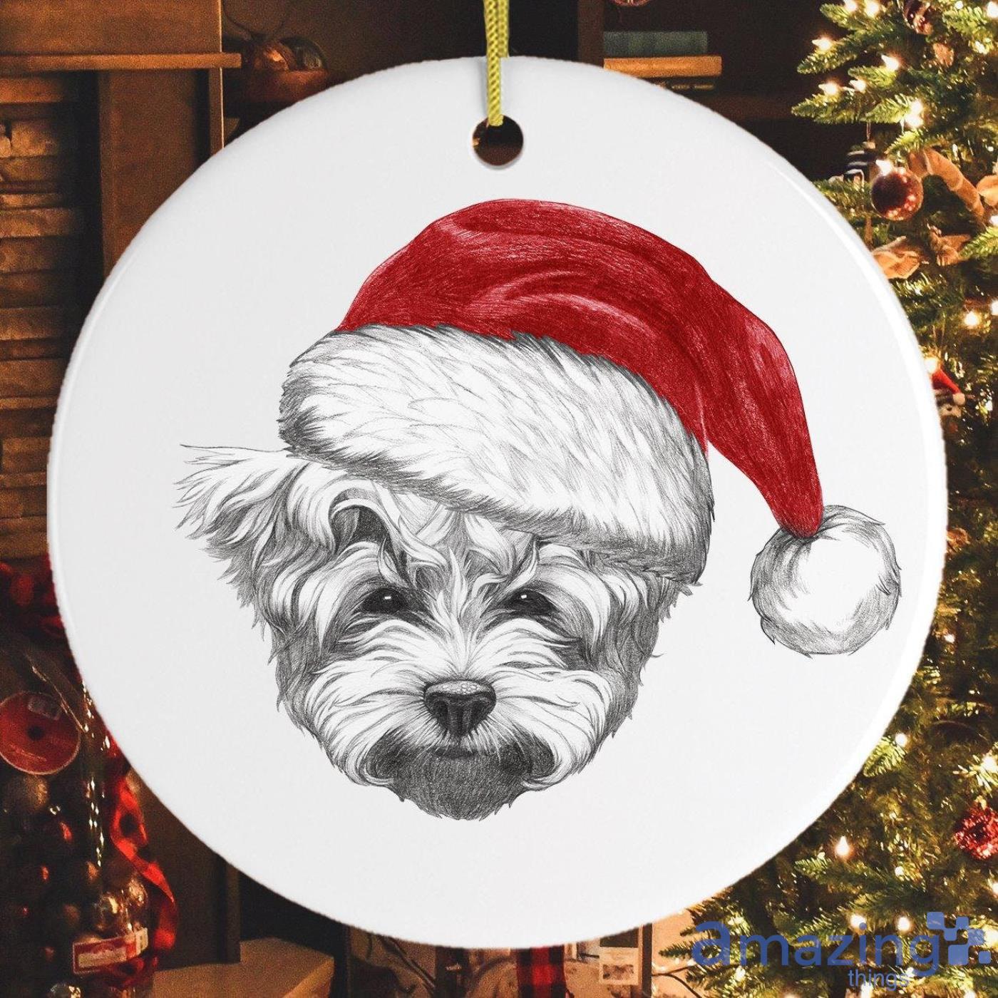 Maltipoo Maltese Poodle Christmas Gift Christmas Ornament