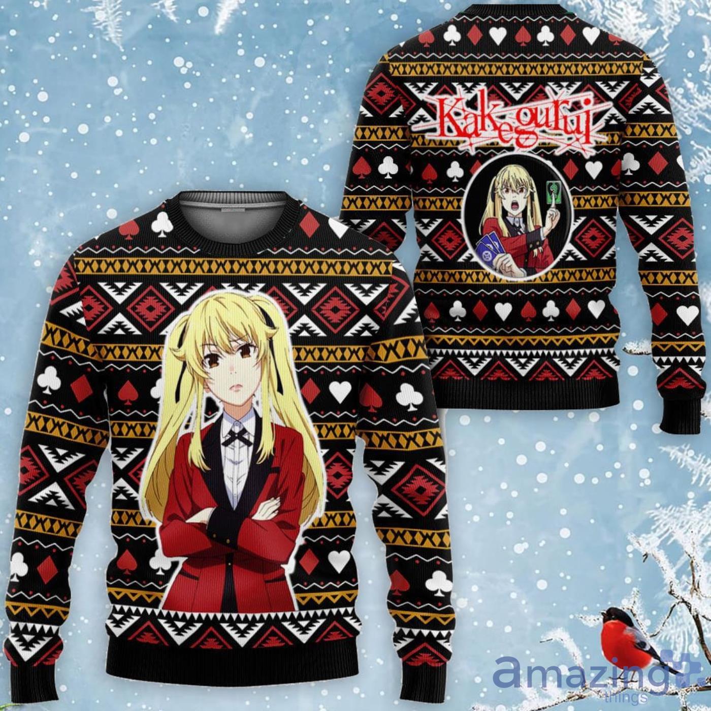 Mary Saotome Custom Anime Kakegurui Ugly Christmas Sweater Product Photo 1