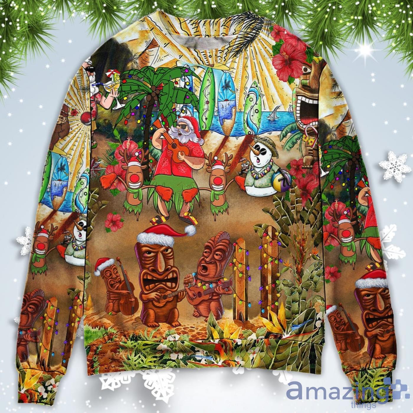 Mele Kalikimaka From Hawaii Christmas Sweatshirt Sweater Product Photo 1