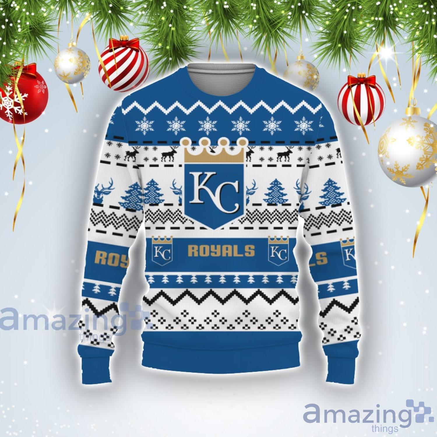 Merry Christmas Snow Pattern Funny Cute Kansas City Royals Ugly