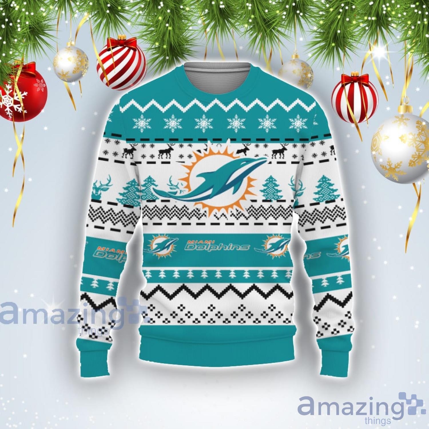miami dolphins ugly christmas sweater