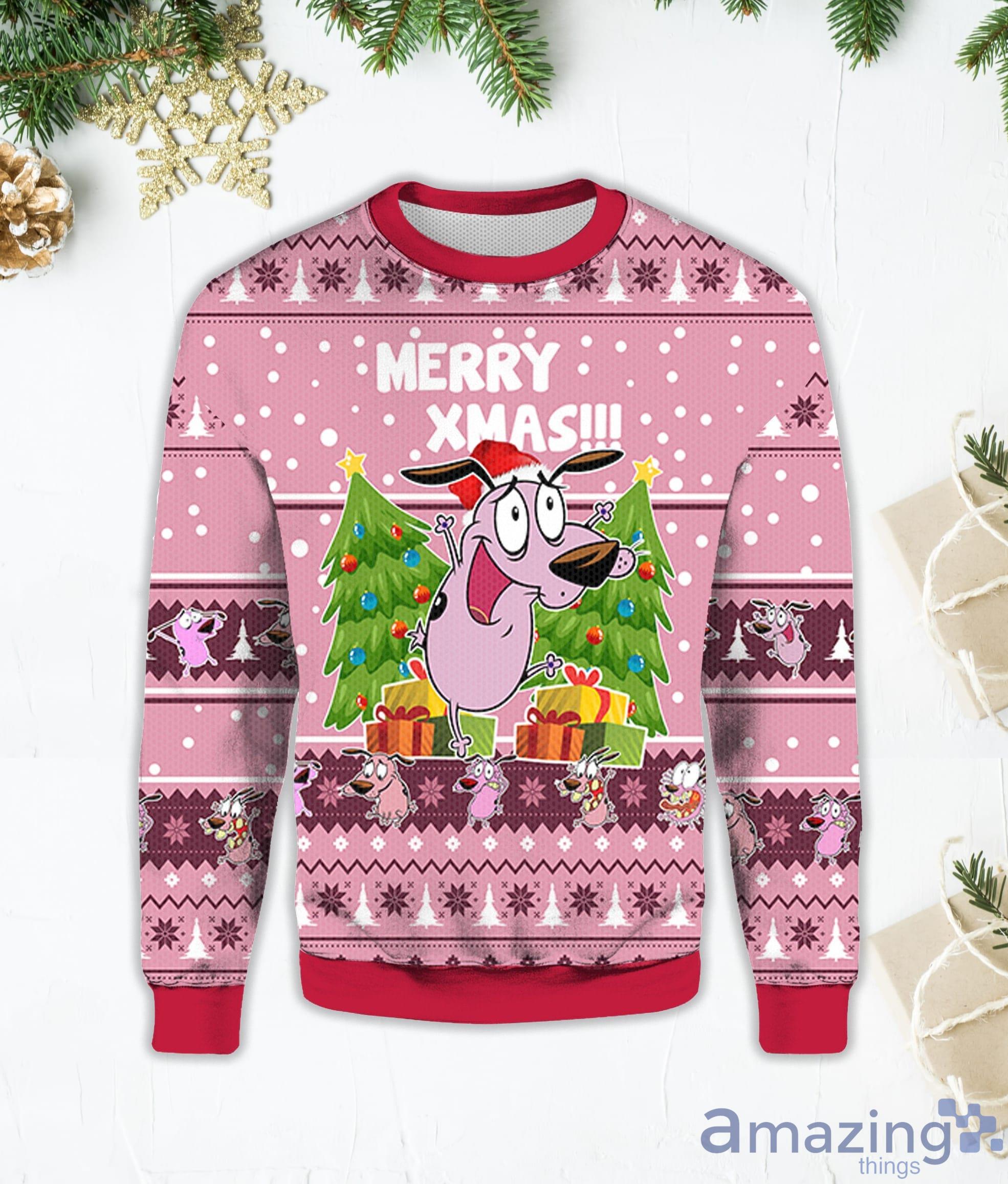 Merry Cute Dog Ugly Christmas Sweater Product Photo 1