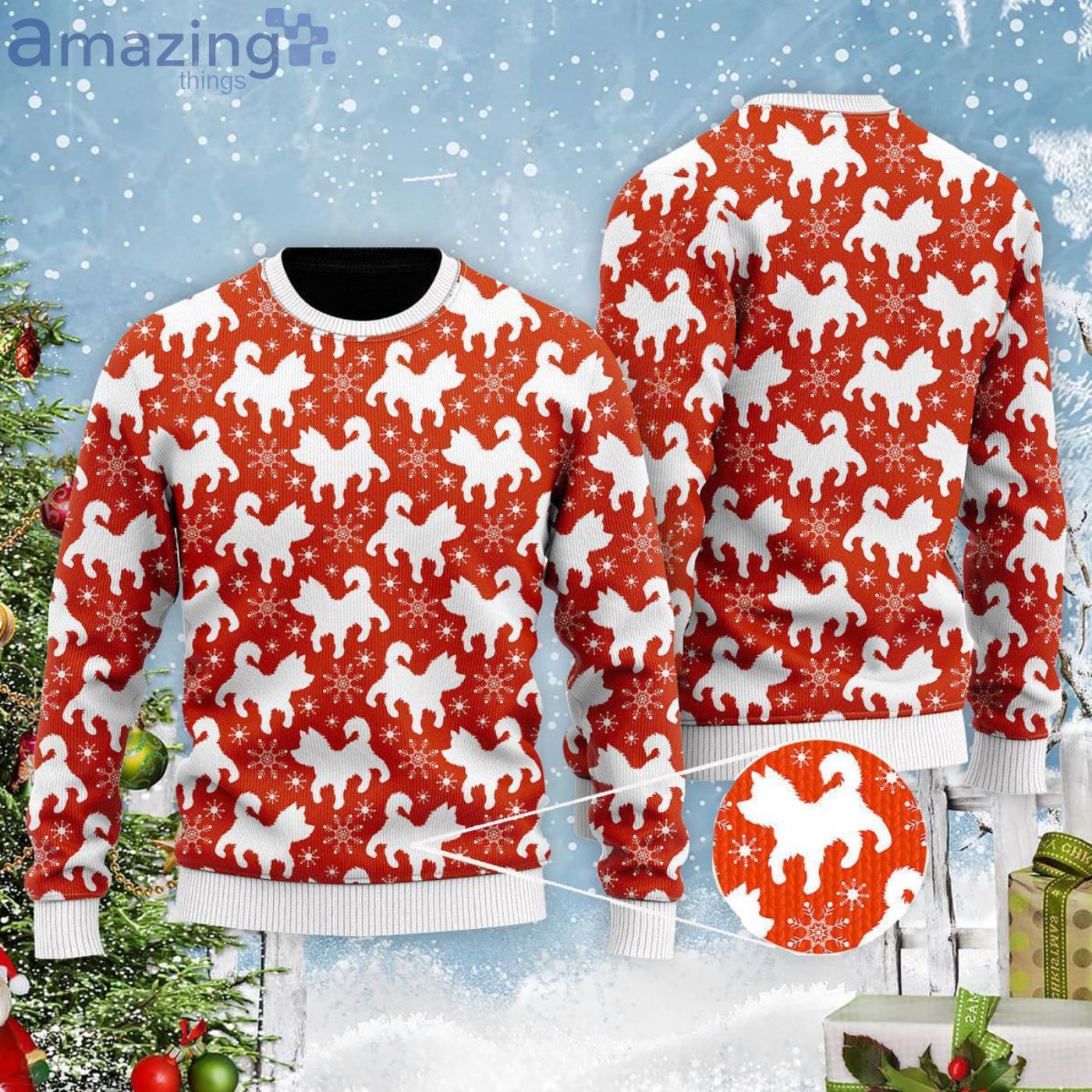 Merry Dogmas All Over Print Ugly Christmas Sweater Product Photo 1