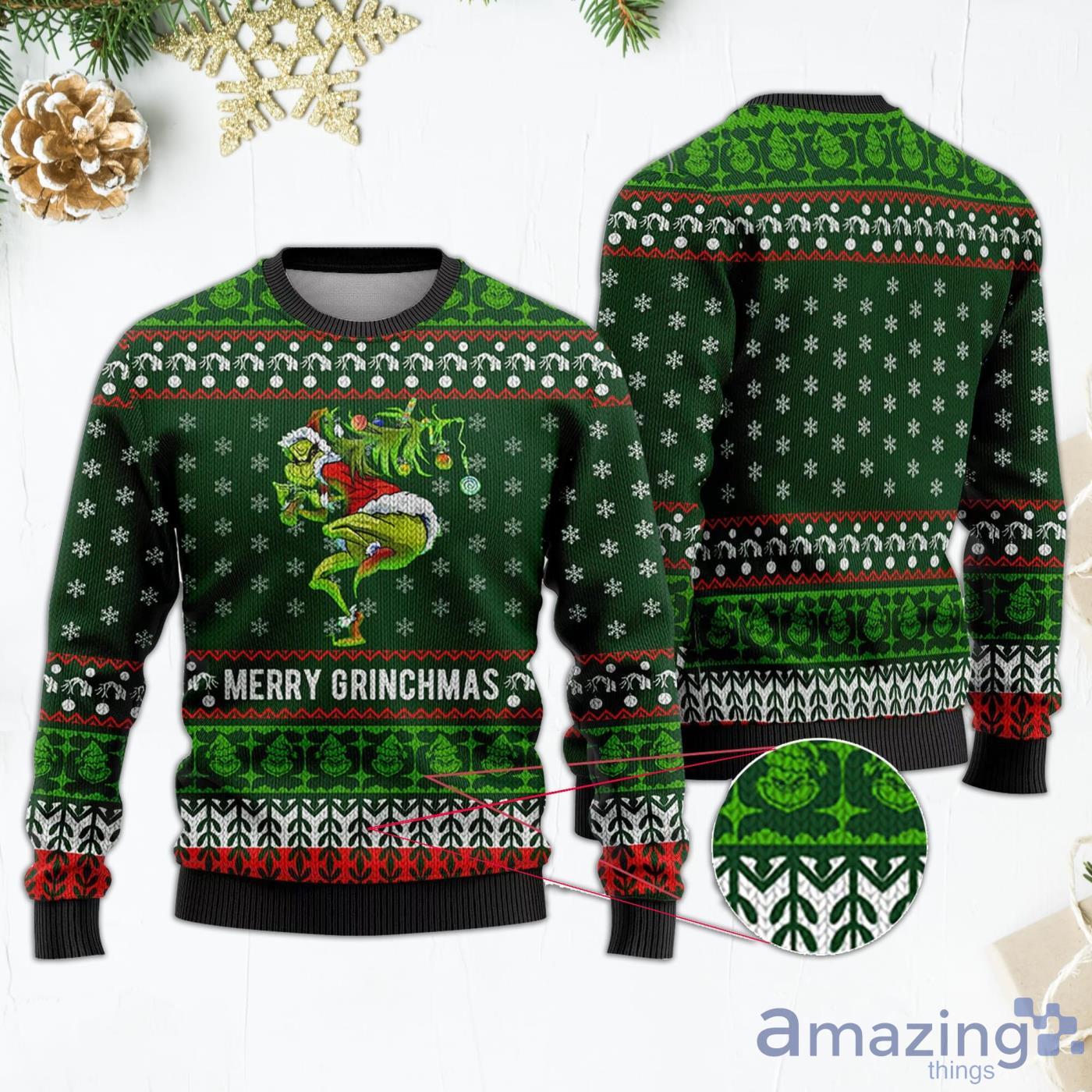 Grinch Heren Groen Gebreide Kersttrui | Feestelijke vakantietrui - Warm, Fun & Cosy | Iconische Grinch Thema Kleding voor Kerstvieringen | Ideaal voor Grinch fans en feestelijke liefhebbers