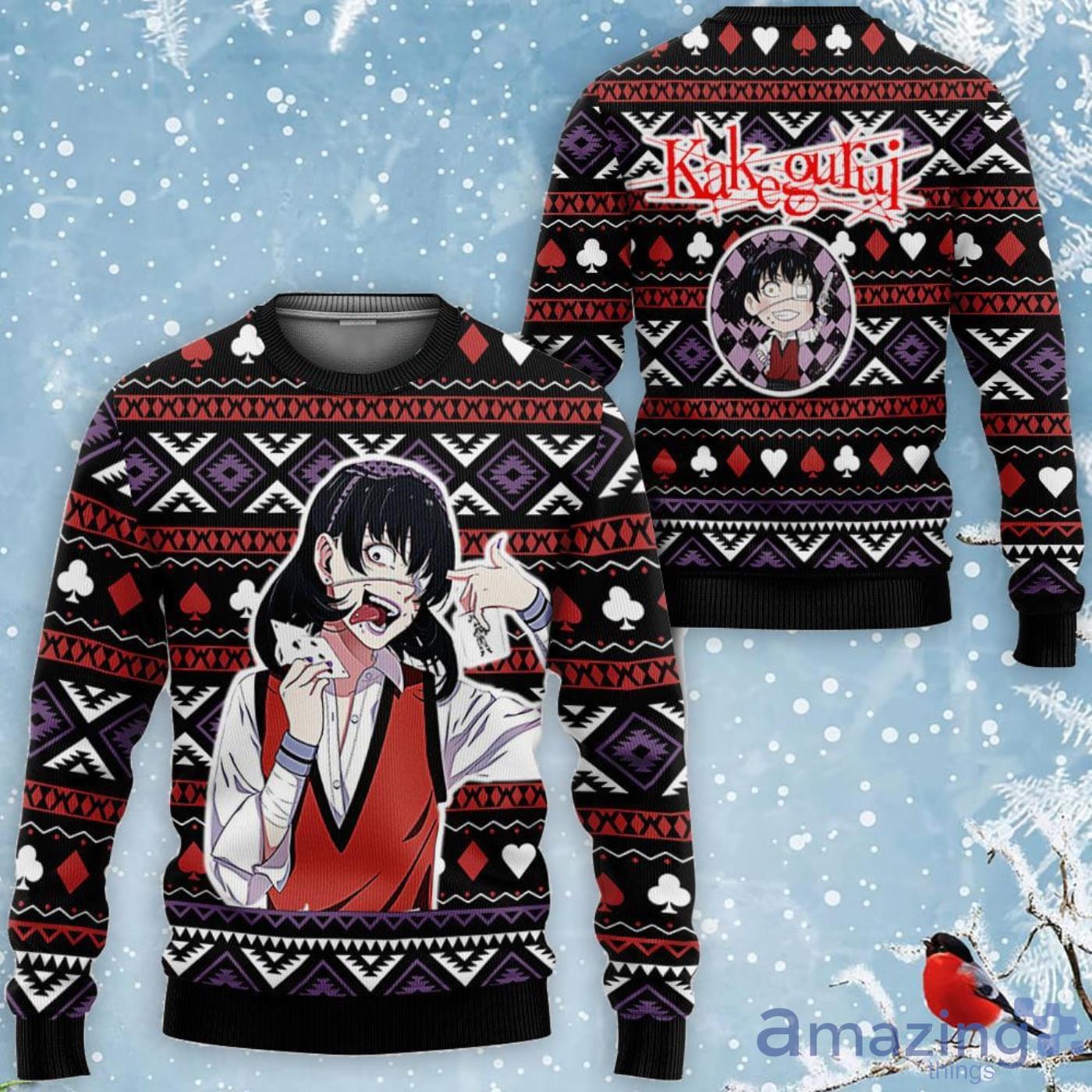 Midari Ikishima Custom Anime Kakegurui Ugly Christmas Sweater Product Photo 1
