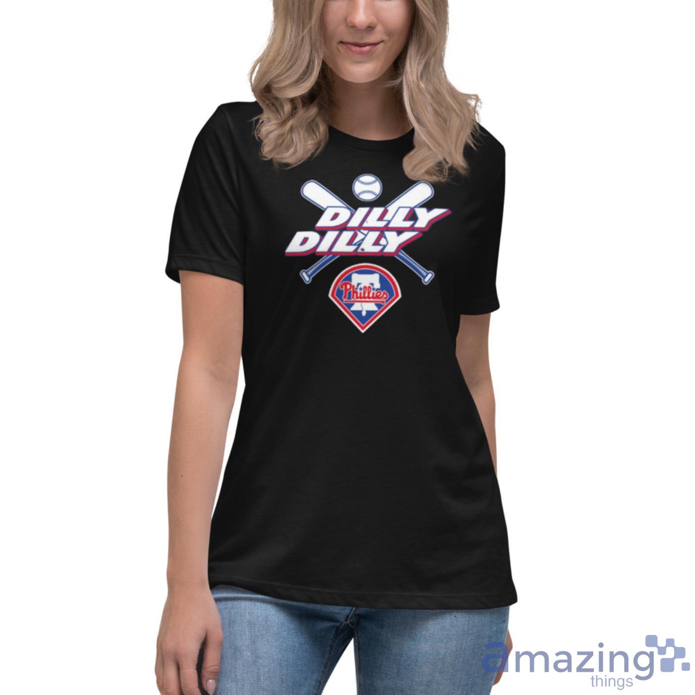 MLB Philadelphia Phillies Dilly Dilly Baseball Sports Shirt image MLB Philadelphia Phillies Dilly Dilly Baseball Sports Shirt - Womens Relaxed Short Sleeve Jersey Tee