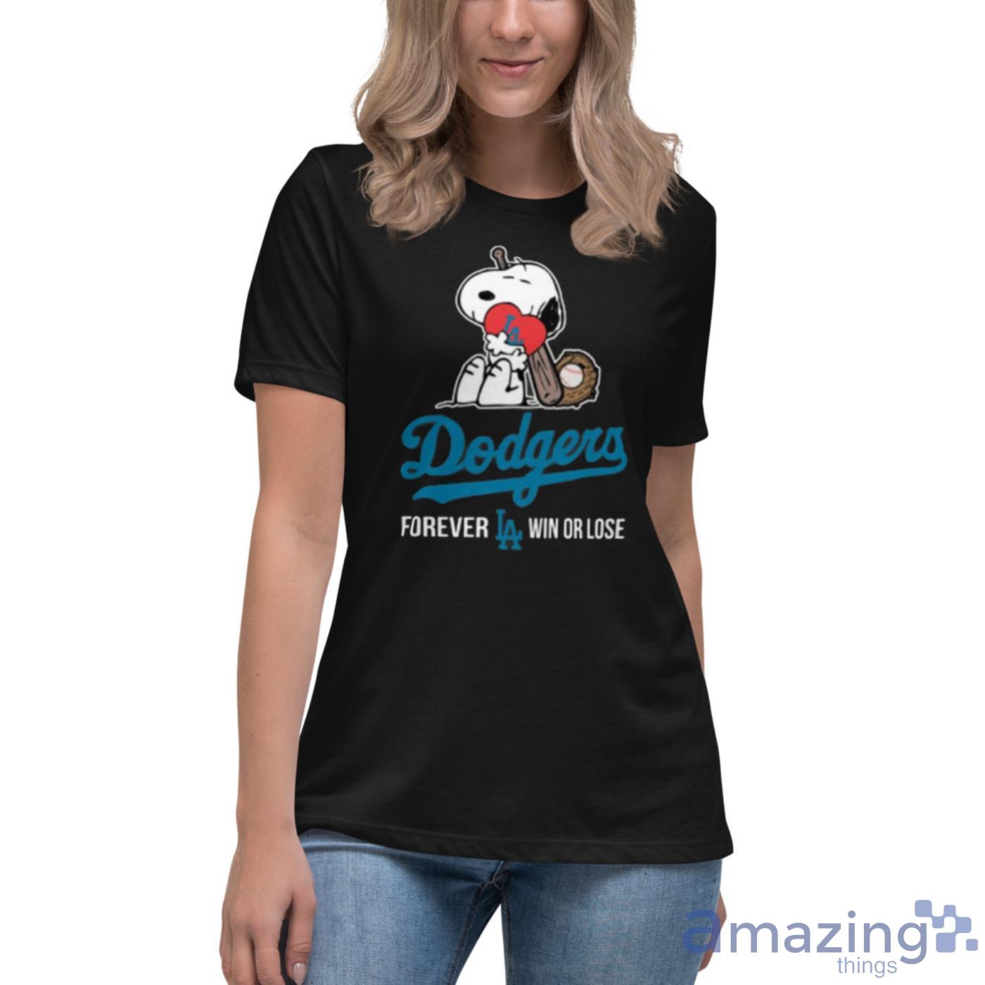 Los Angeles Dodgers Peanuts Snoopy Baseball Jersey Shirt White