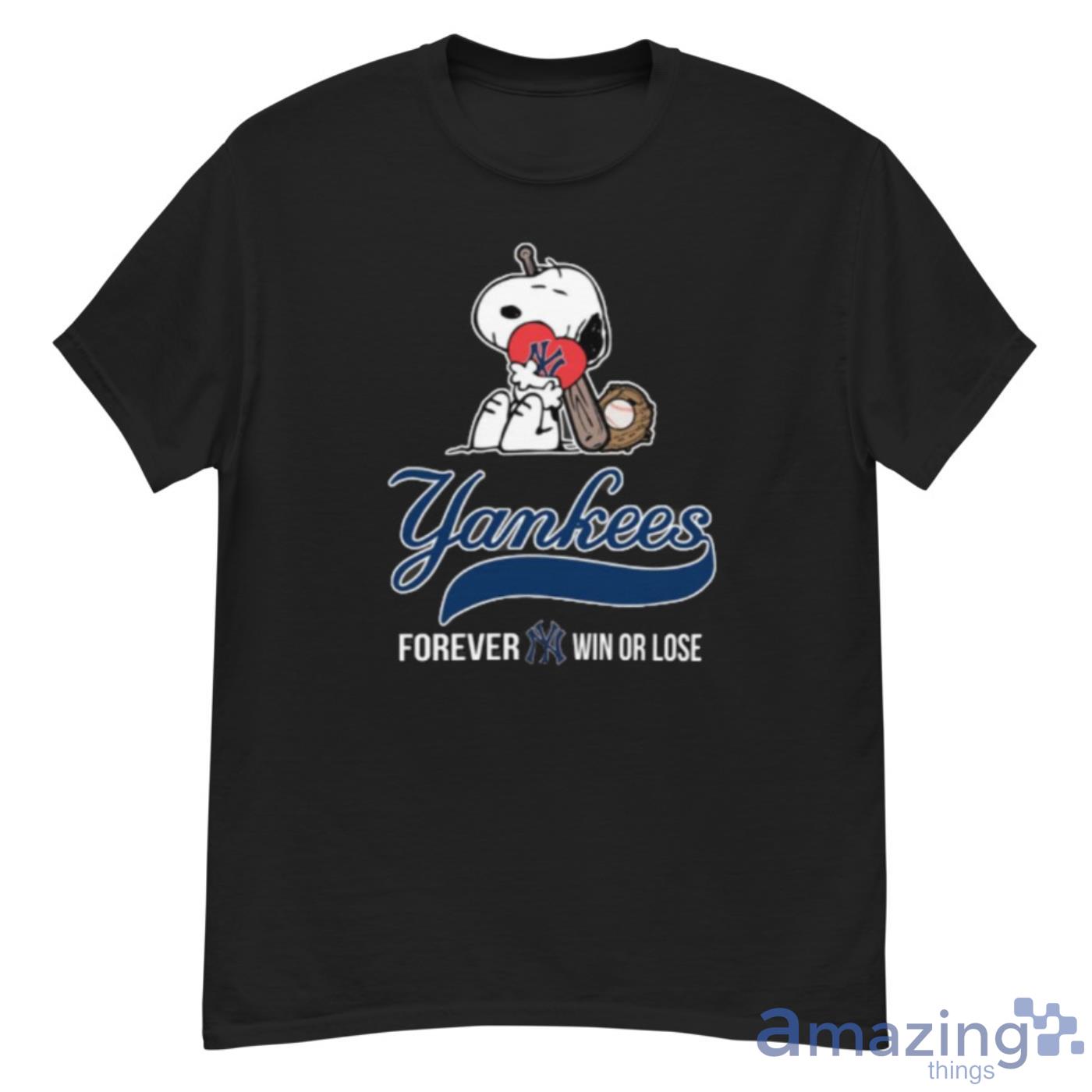 MLB The Peanuts Movie Snoopy Forever Win Or Lose Baseball New York Yankees  Shirt