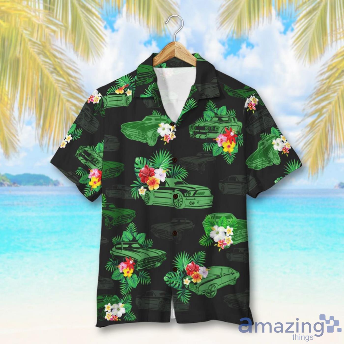 Muscle Car Anf Tropical Pattern Short Sleeves Hawaiian Shirt Product Photo 1 Muscle Car Anf Tropical Pattern Short Sleeves Hawaiian Shirt Product Photo 1