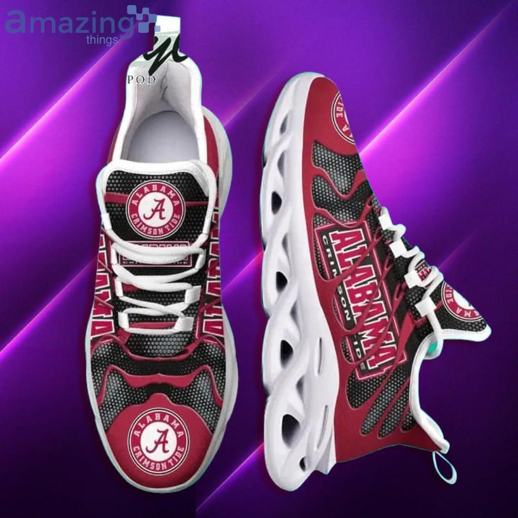 NCAA Alabama Crimson Tide 3D Texture Max Soul Shoes Gift For Fans Sport Product Photo 1