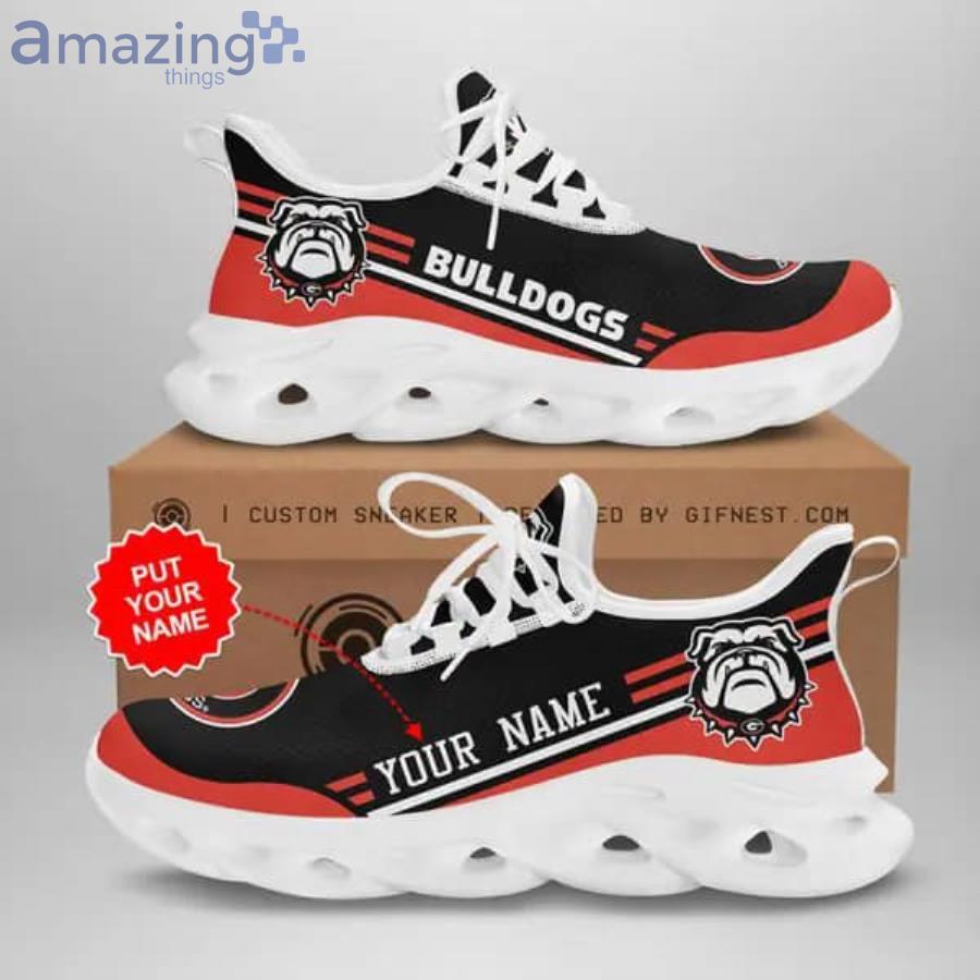 NCAA Georgia Bulldogs Custom Name Black Max Soul Shoes Gift For Fans Sport Product Photo 1