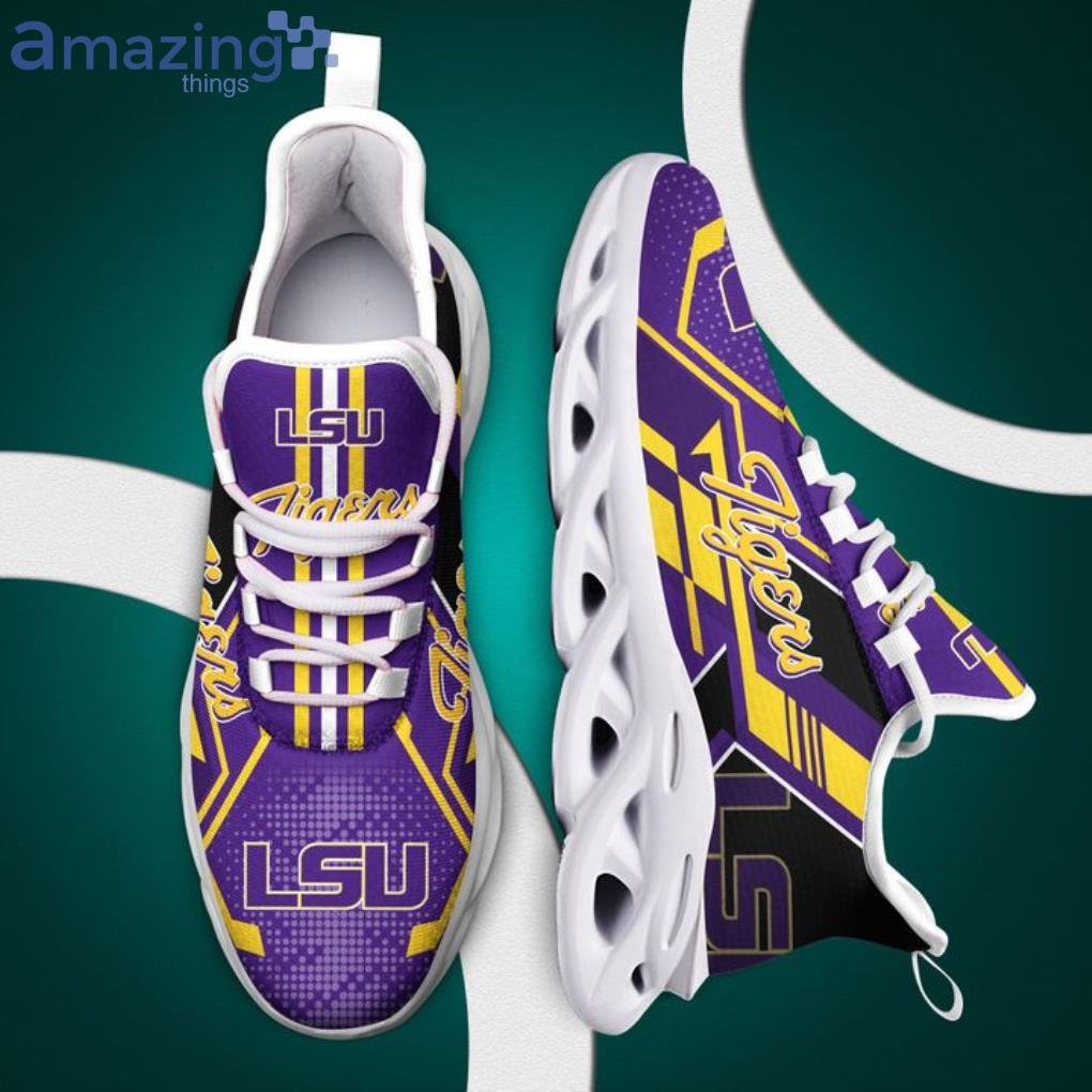 NCAA LSU Tigers Purple Max Soul Shoes Gift For Fans Sport Product Photo 1 NCAA LSU Tigers Purple Max Soul Shoes Gift For Fans Sport Product Photo 1