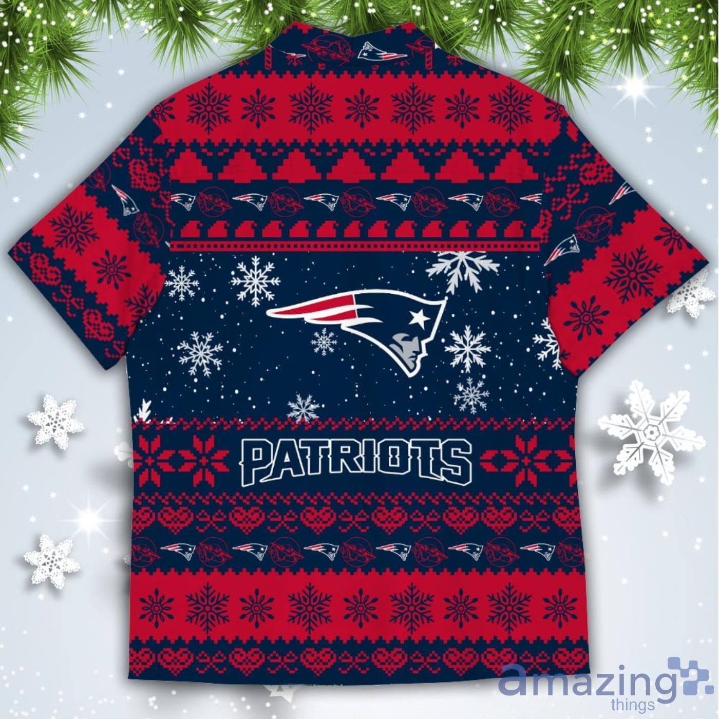 Baby Yoda New England Patriots Ugly Christmas Sweater, All Over