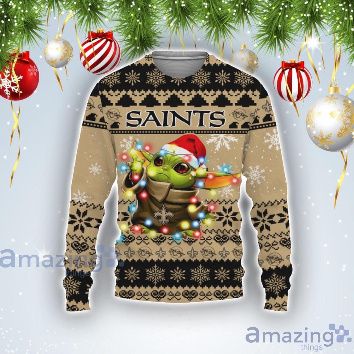ugly christmas sweater new orleans saints