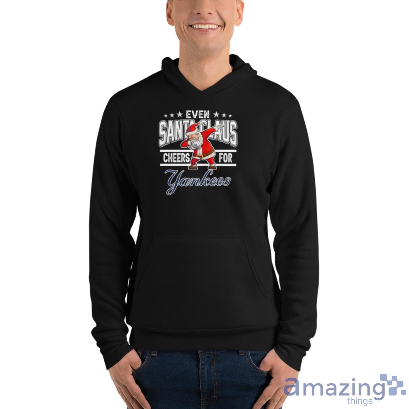 New York Yankees Even Santa Claus Cheers For Christmas MLB Shirt image New York Yankees Even Santa Claus Cheers For Christmas MLB Shirt - Unisex Fleece Pullover Hoodie