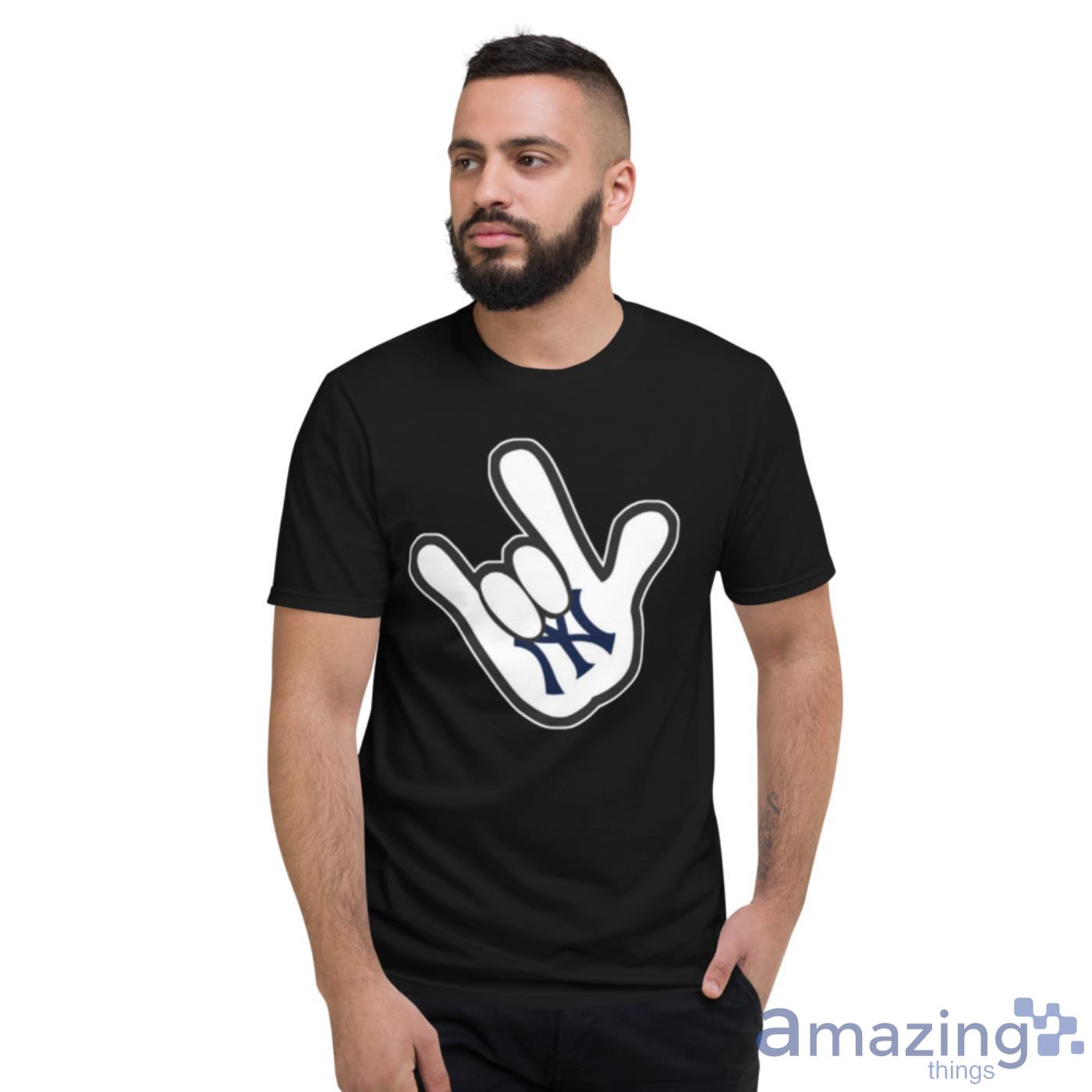 New York Yankees MLB Baseball Mickey Rock Hand Disney Shirt