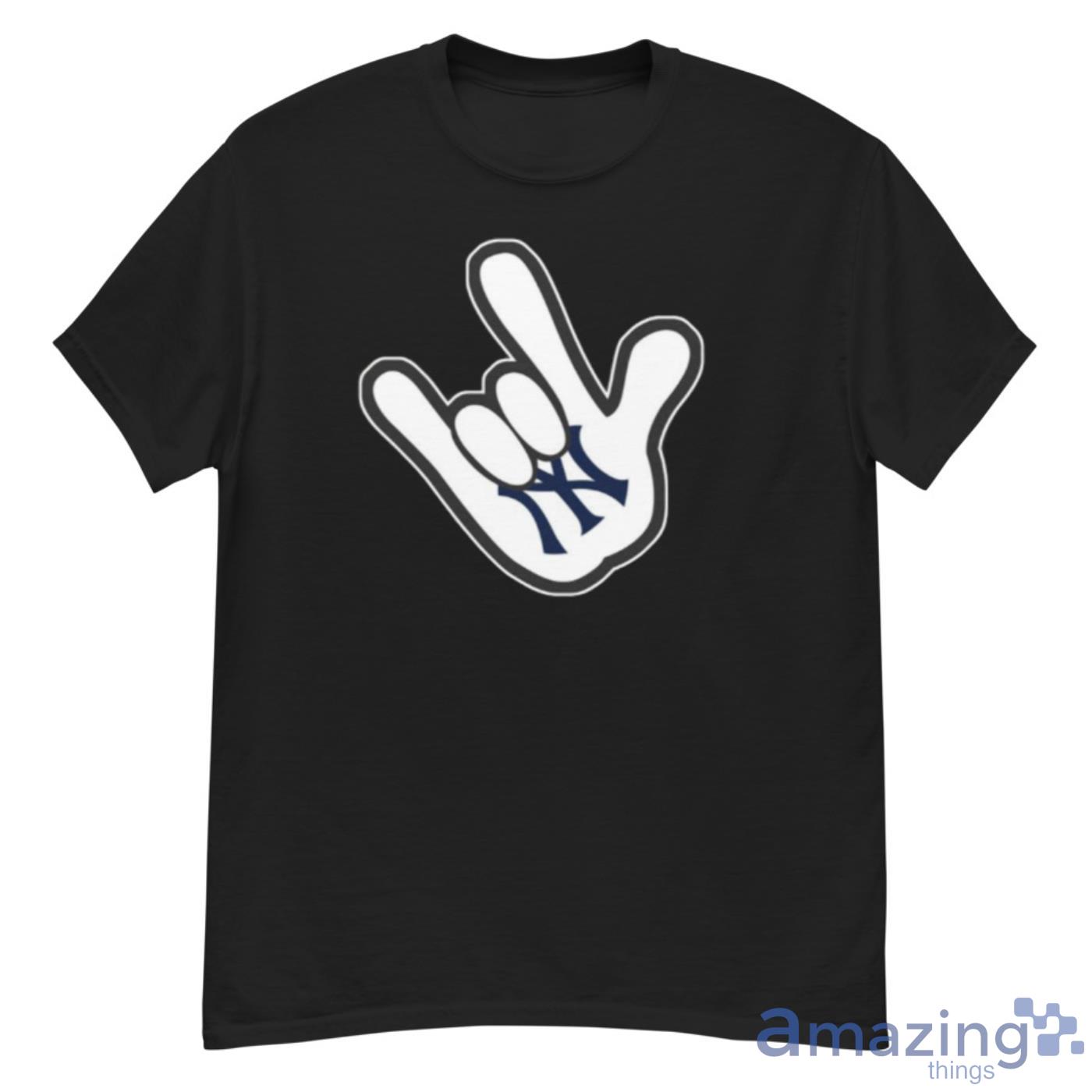 New York Yankees MLB Baseball Mickey Rock Hand Disney Shirt