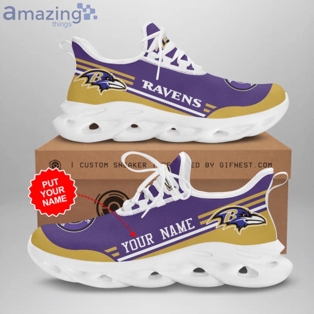 NFL Baltimore Ravens Custom Name Soul Shoes Gift For Fans Sport Product Photo 1