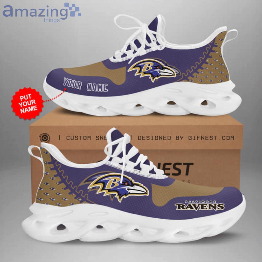 NFL Baltimore Ravens Custom Name Symbol Max Soul Shoes Gift For Fans Sport Product Photo 1