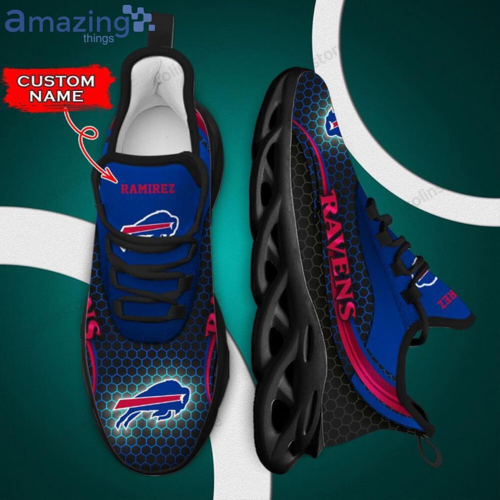 NFL Buffalo Bills Custom Name White Blue Trending Max Soul Shoes Gift For  Fans Sport