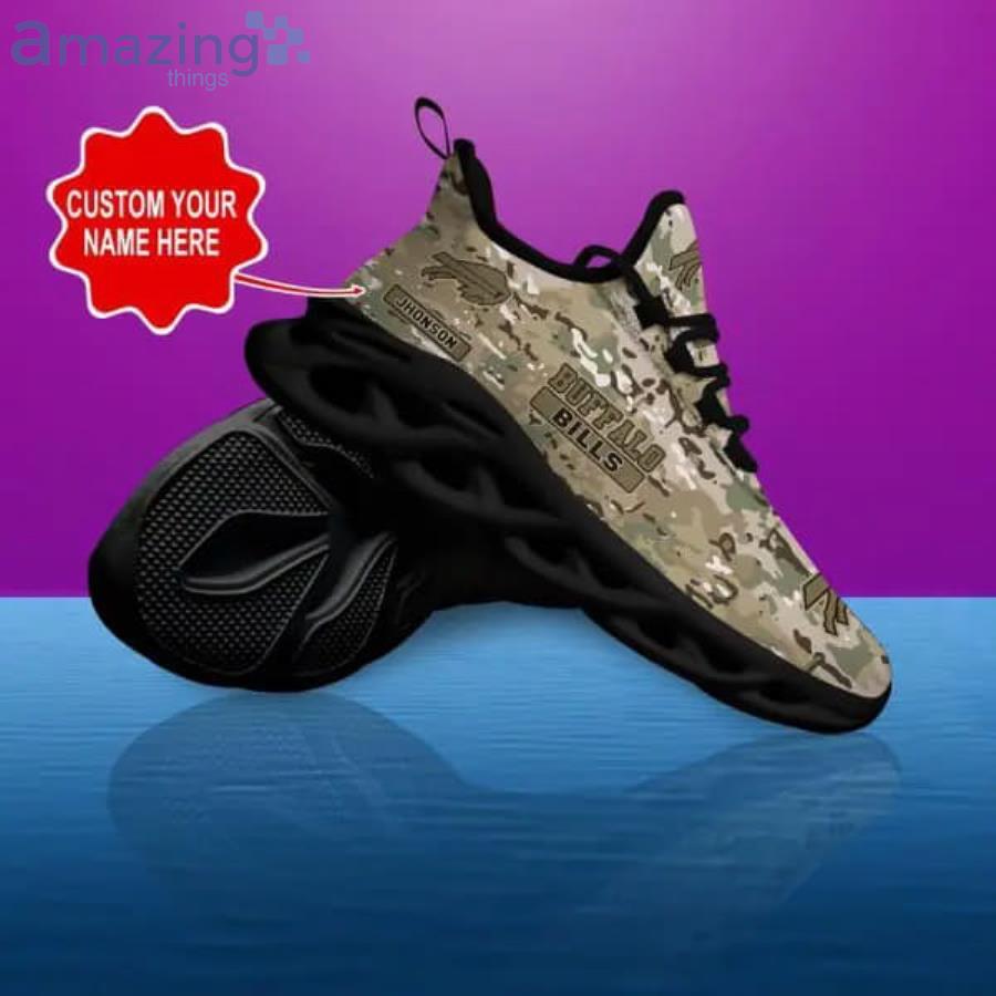 Buffalo Bills Camo Camouflage Design Running Sneaker Max Soul