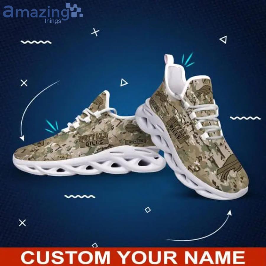 Personalize NFL Buffalo Bills Camo Max Soul Sneakers Sport Shoes - T-shirts  Low Price