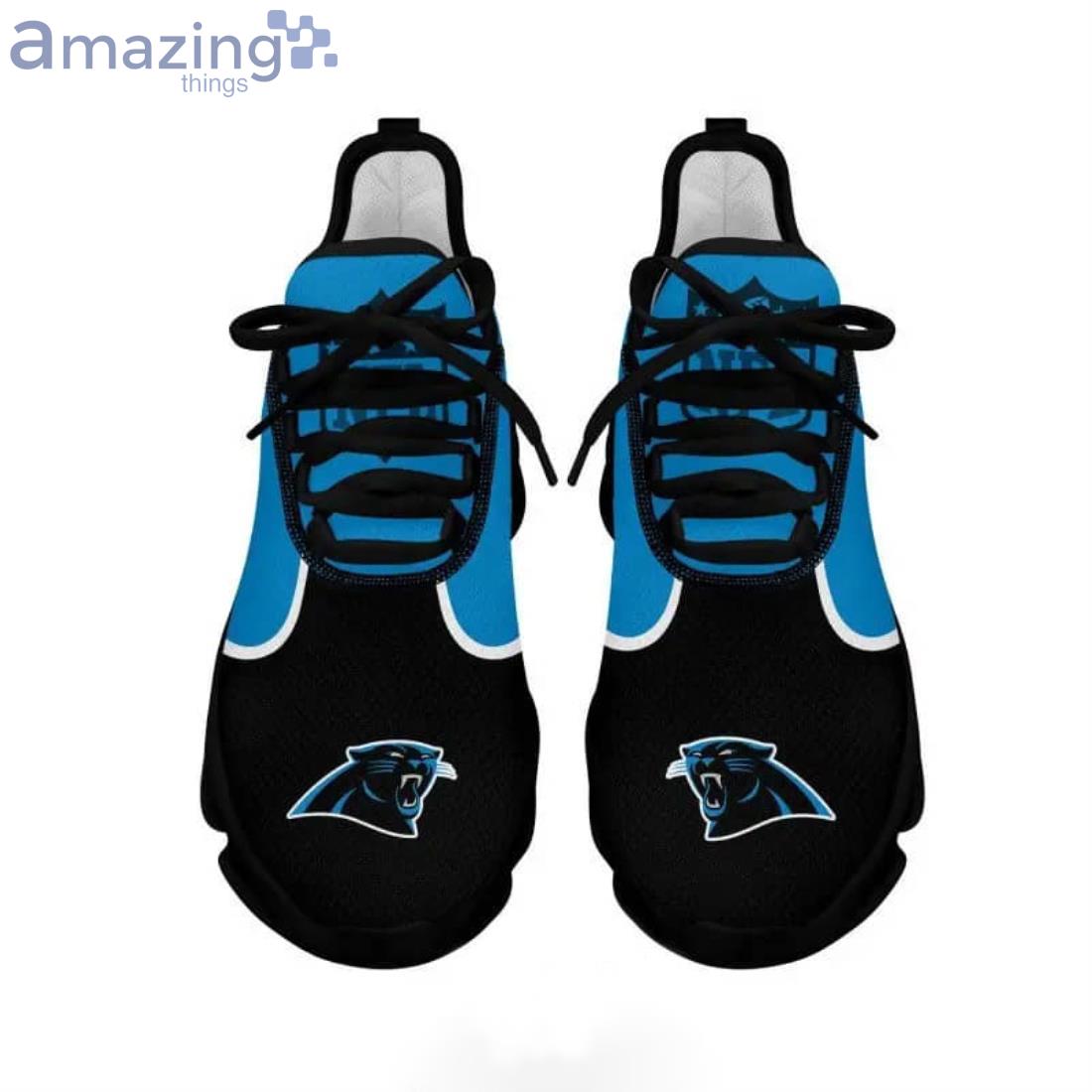 NFL Carolina Panthers Blue Black Max Soul Shoes Gift For Fans Sport image NFL Carolina Panthers Blue Black Max Soul Shoes Gift For Fans Sport Product Photo 4