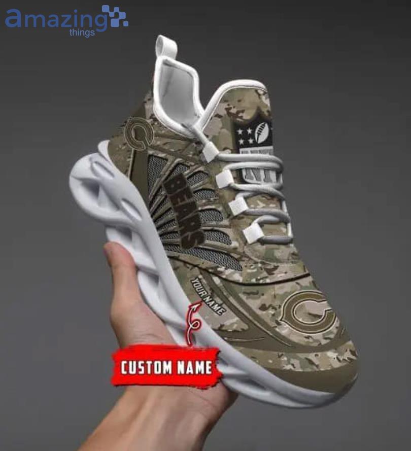 NFL Chicago Bears Custom Name Camo Edition Max Soul Shoes Gift For Fans Sport Product Photo 1