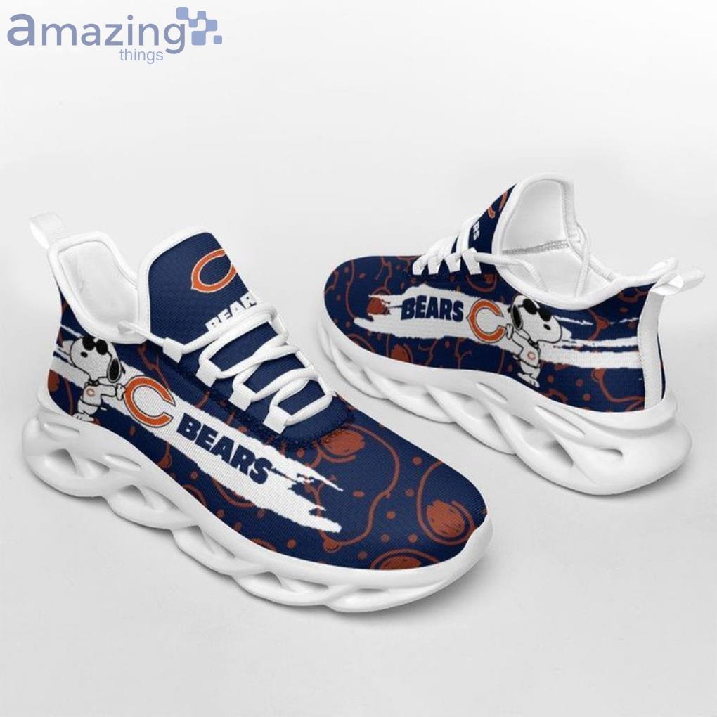 NFL Chicago Bears Dark Blue Snoopy Bring Logo Max Soul Shoes Gift For Fans Sport Product Photo 1