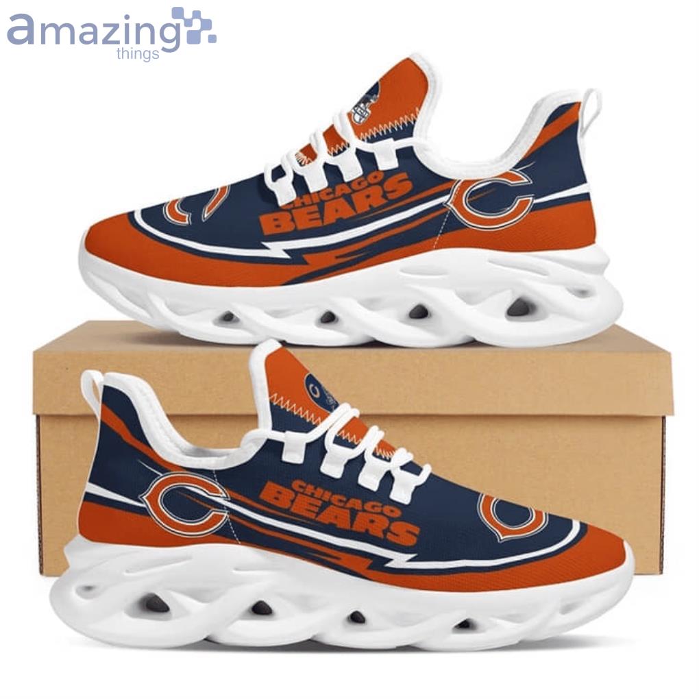 NFL Chicago Bears Orange Dark Blue White Curve Max Soul Shoes Gift For Fans Sport Product Photo 1