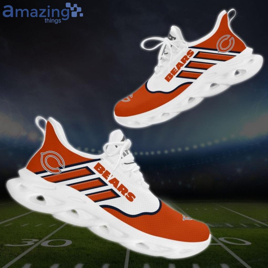 NFL Chicago Bears White Orange Stripes Max Soul Shoes Gift For Fans Sport Product Photo 1