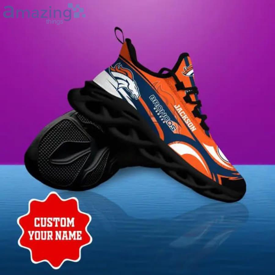 Custom Name Denver Broncos NFL Max Soul Shoes Sport Shoes For Fans