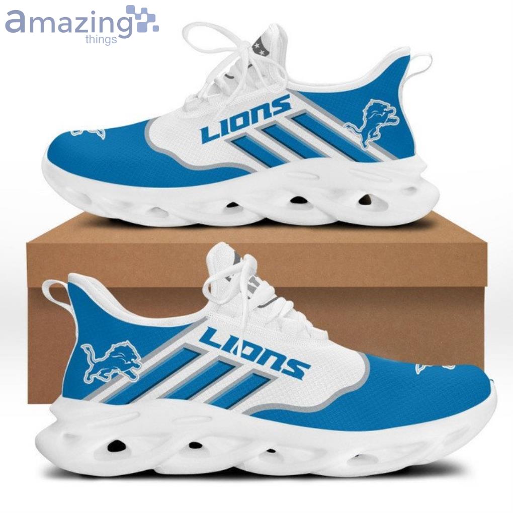NFL Detroit Lions Blue White Max Soul Shoes Gift For Fans Sport Product Photo 1