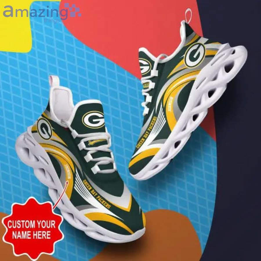 Personalized Name Green Bay Packers NFL Chunky Sneakers Fans Max