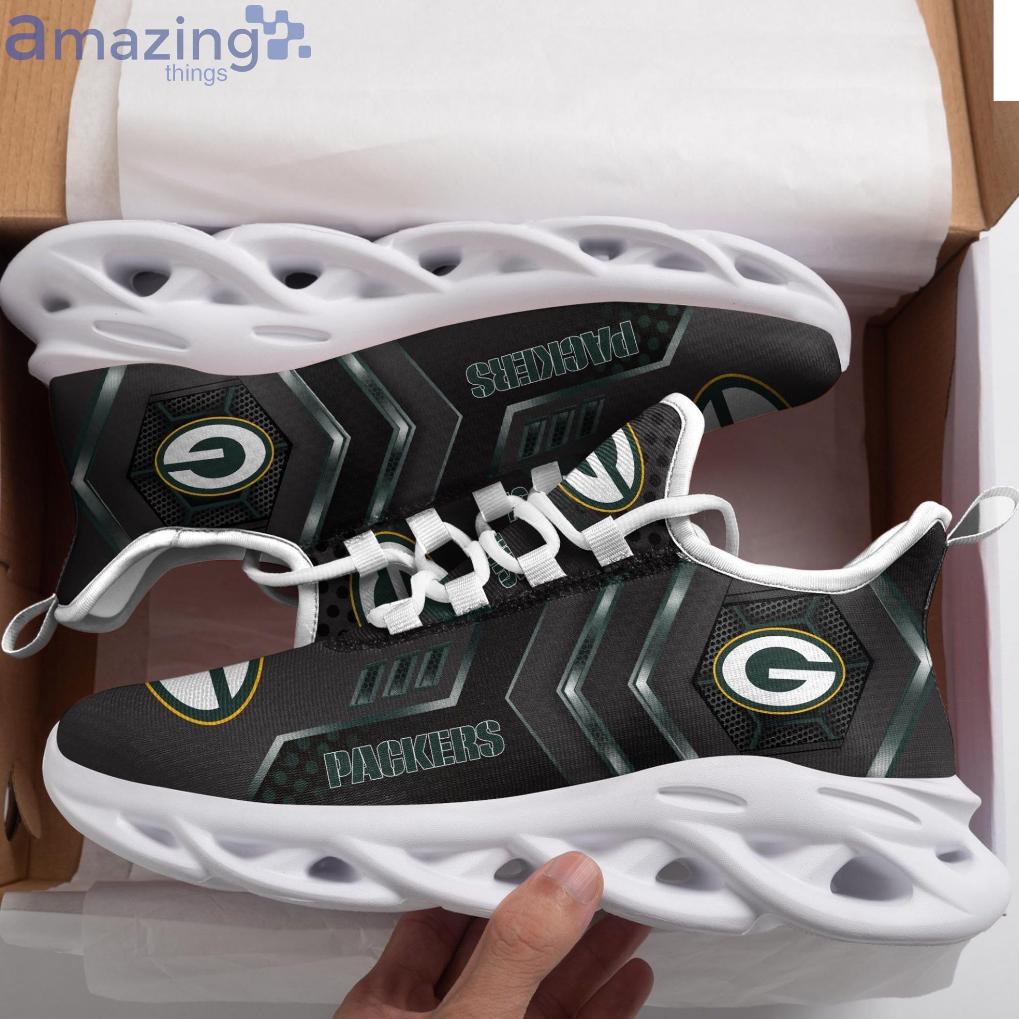 NFL Green Bay Packers Dark Green Black Edition Max Soul Shoes Gift For Fans Product Photo 1