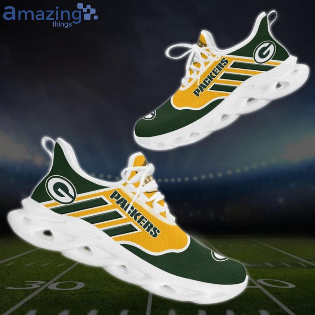 NFL Green Bay Packers Yellow Green Stripes Max Soul Shoes Gift For Fans Sport Product Photo 1