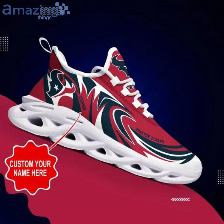 NFL Houston Texans Custom Name Red Max Soul Shoes Gift For Fans Sport image NFL Houston Texans Custom Name Red Max Soul Shoes Gift For Fans Sport Product Photo 2