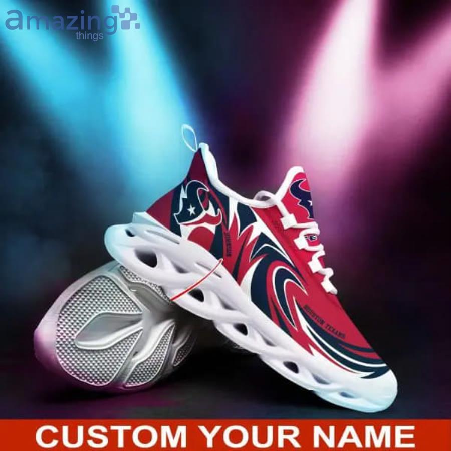 NFL Houston Texans Custom Name Red Max Soul Shoes Gift For Fans Sport image NFL Houston Texans Custom Name Red Max Soul Shoes Gift For Fans Sport Product Photo 4