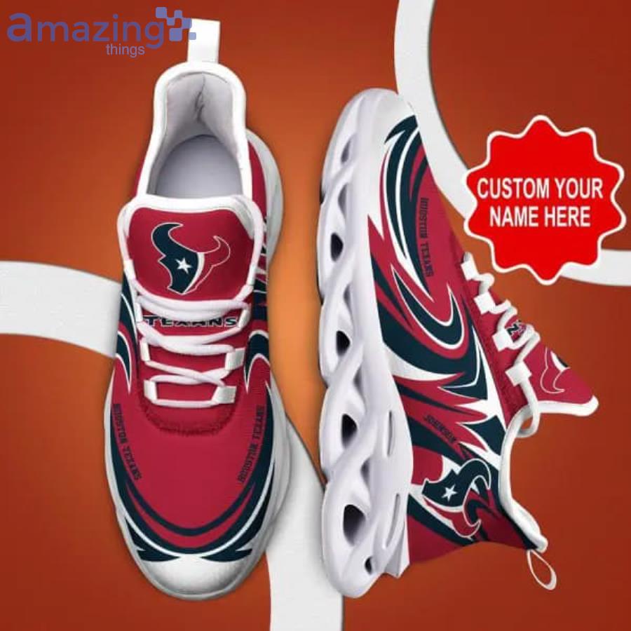 NFL Houston Texans Custom Name Red Max Soul Shoes Gift For Fans Sport Product Photo 1 NFL Houston Texans Custom Name Red Max Soul Shoes Gift For Fans Sport Product Photo 1