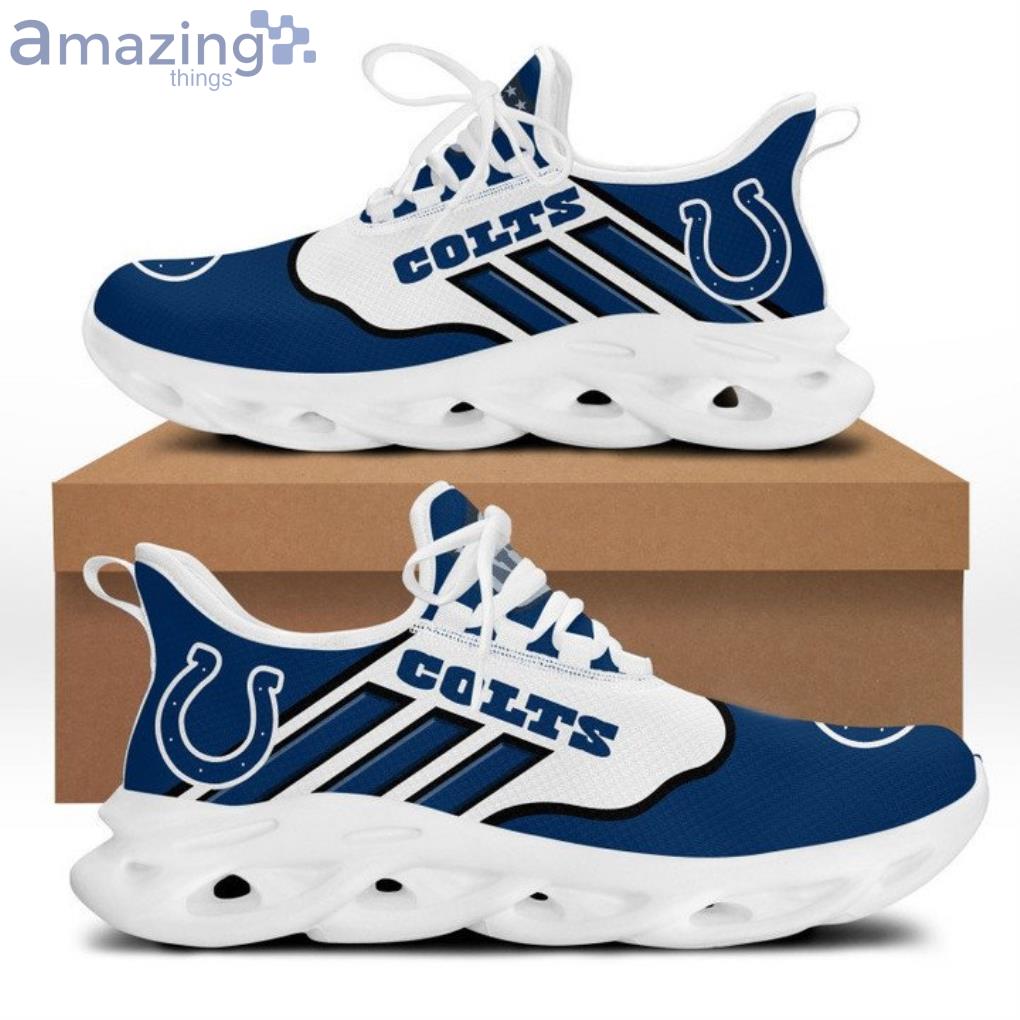 NFL Indianapolis Colts Blue White Max Soul Shoes Gift For Fans Sport Product Photo 1