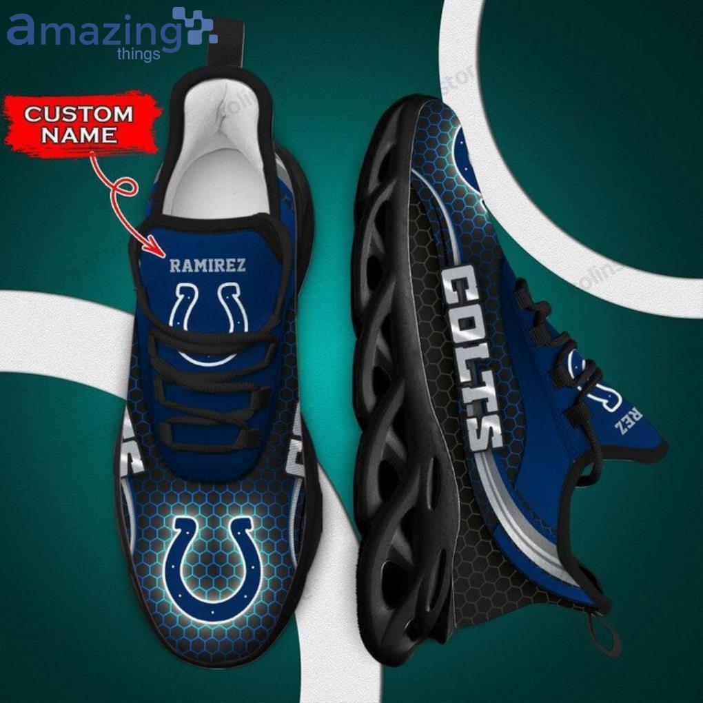 NFL Indianapolis Colts Custom Name Royal Blue Max Soul Shoes Gift For Fans Sport image NFL Indianapolis Colts Custom Name Royal Blue Max Soul Shoes Gift For Fans Sport Product Photo 2