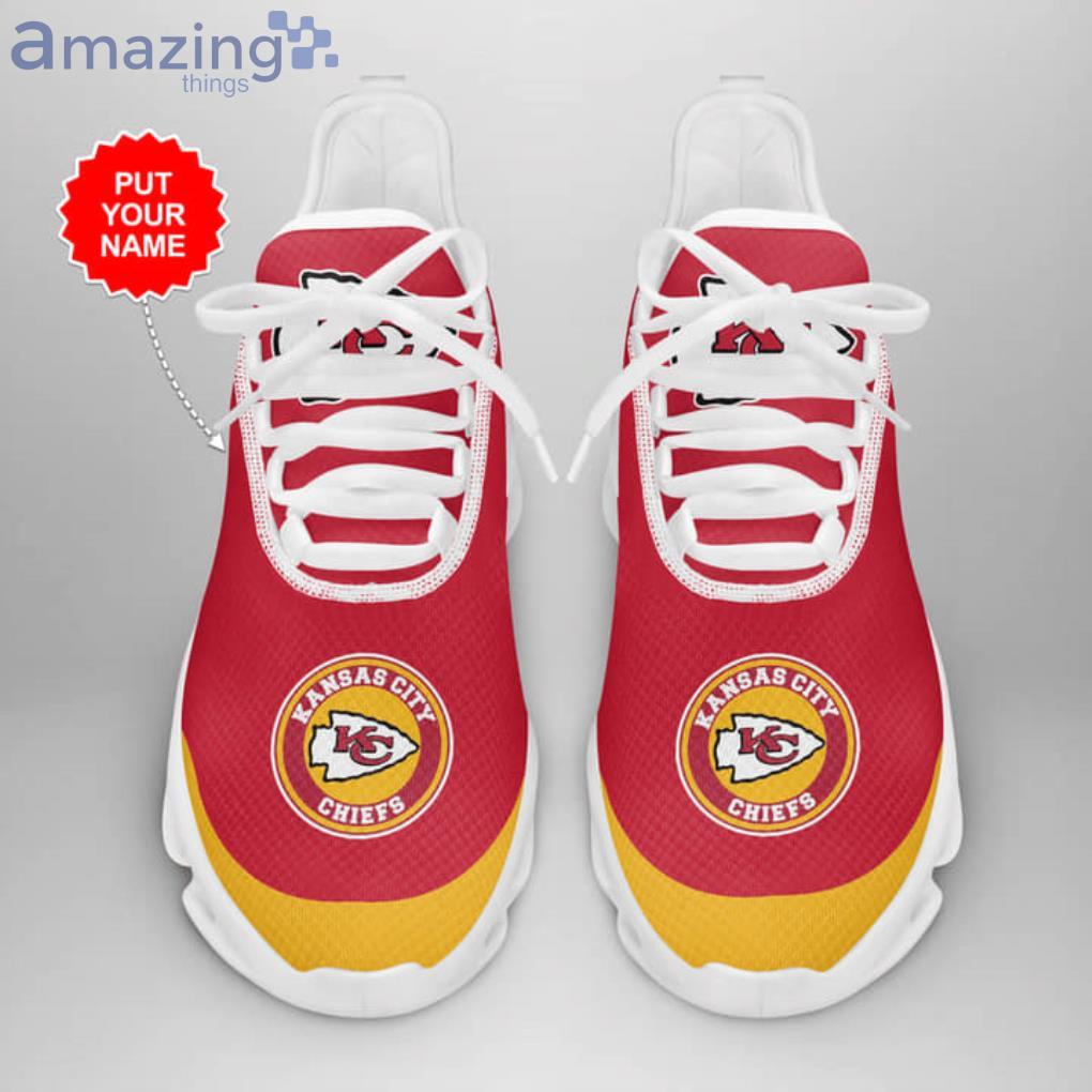 NFL Kansas City Chiefs Custom Name Red Black Max Soul Shoes V2