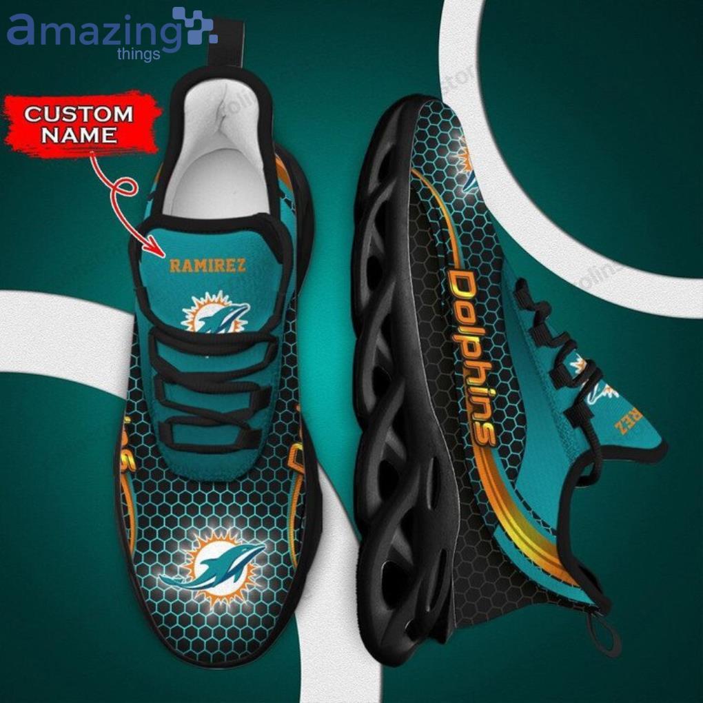 NFL Miami Dolphins Custom Name Aqua Black Air Jordan 13 Shoes –